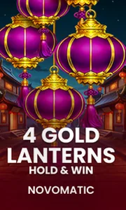 4 Gold Lanterns Hold & Win
